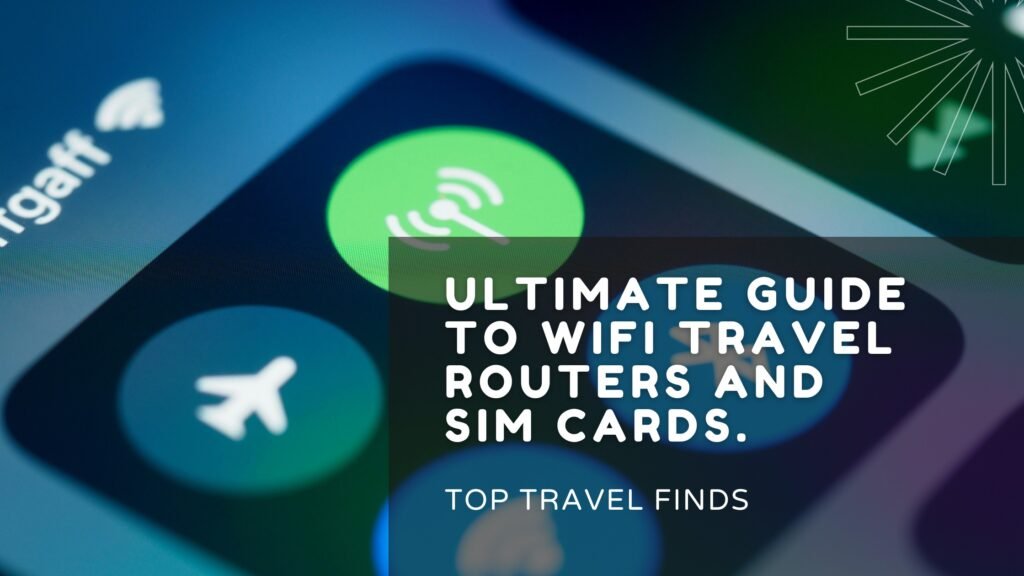 Close-up of a smartphone screen showing WiFi and airplane mode icons — perfect for illustrating travel connectivity tips.